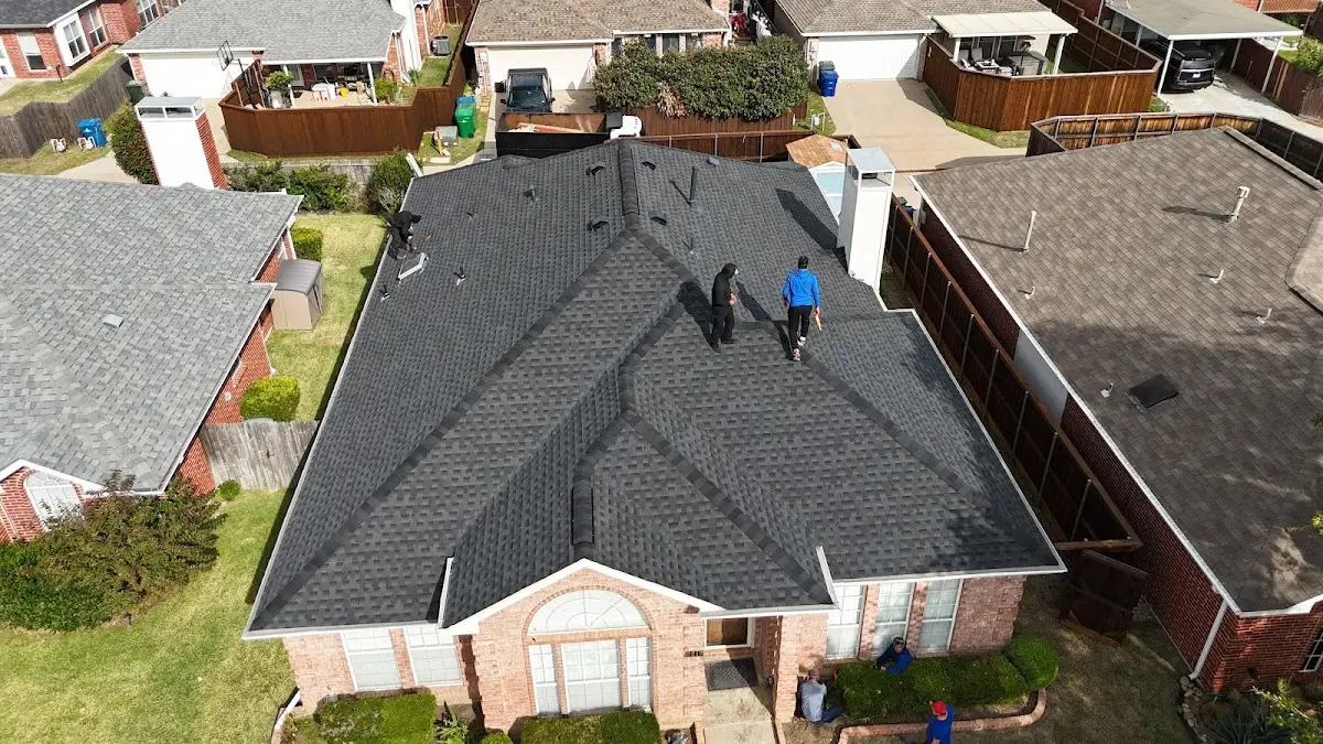 Slate & Tile Roof Repair work in progress on a Pasadena Hills property
